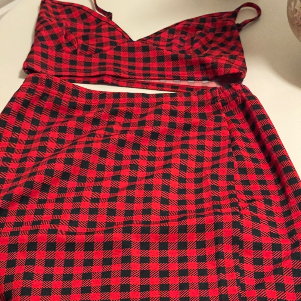 Two piece top and skirt